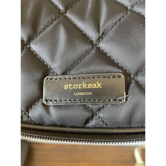 Storksak Poppy Convertible Black Quilted Diaper Bag Missing Changing Pad - Picture 2 of 10